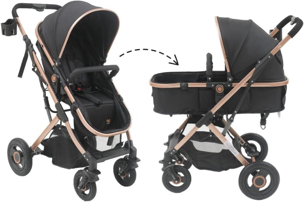 escolher o carrinho de bebê reversível
